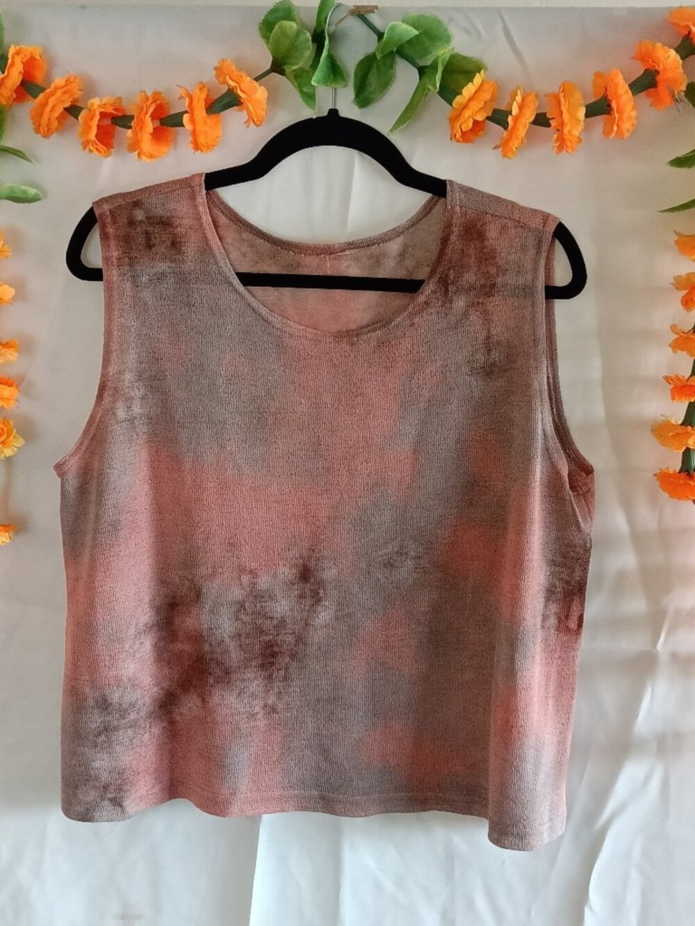 Vintage 80's Caribe Inc Flowy Ombre Tank - Large Women's